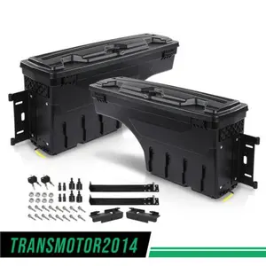 Left & Right Side Truck Bed Storage Tool Box Swing Case Fit For 97-14 Ford F150 Upgraded Version