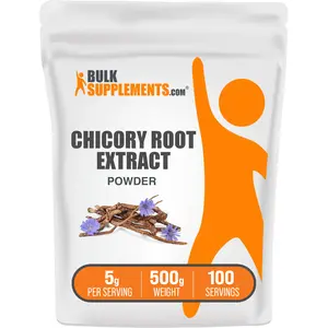 BulkSupplements Chicory Root Extract Powder - Edible - Natural Antioxidants - Fiber - Chicory Extract - 100g-1kg - 5g per Serving