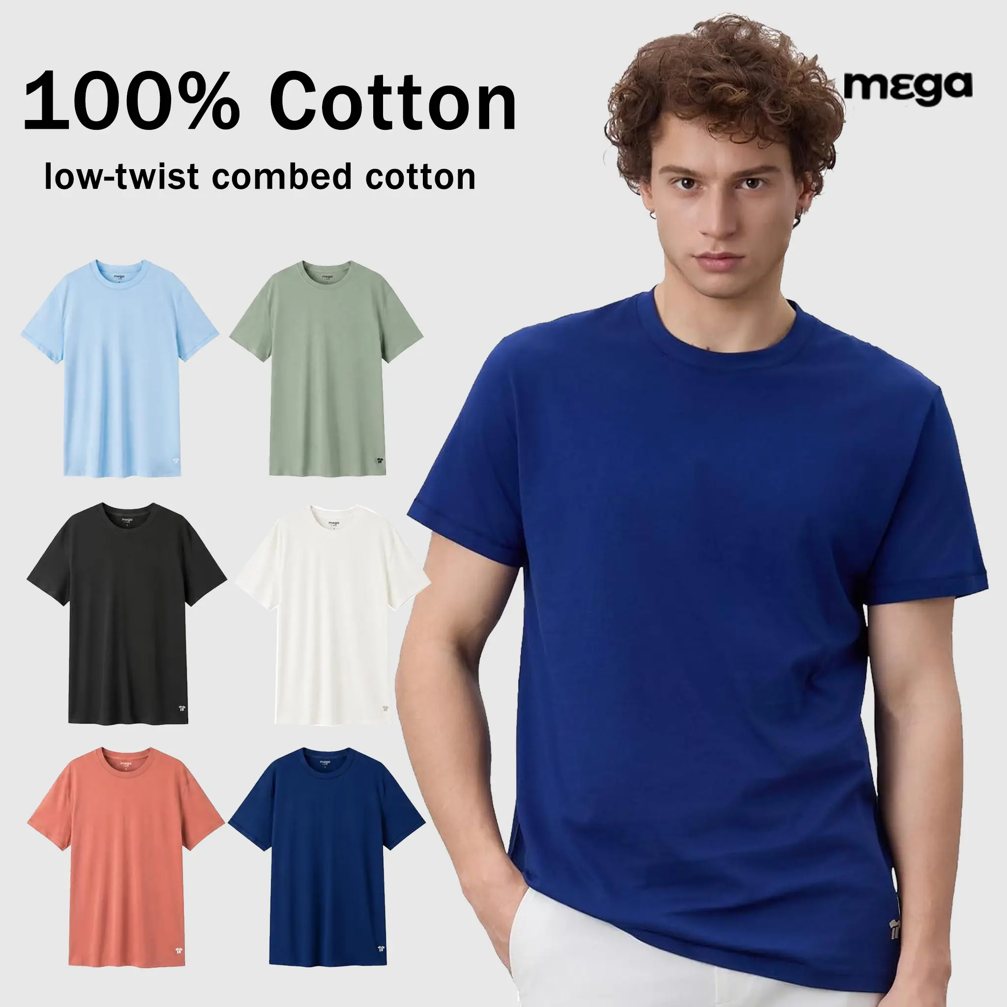 Mega Tshop Men's & Women's 100% Pure Cotton Casual Classic Short-Sleeve Crew Neck Tee - 4.0oz Light Moisture-Wicking Regular-Fit Unisex Plaid Checked Basic Top, Summer Gift
