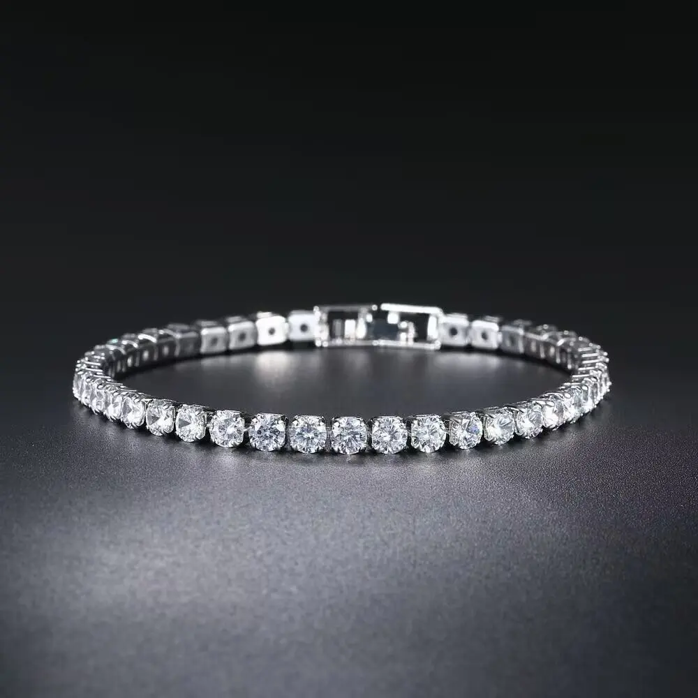 Sparkling Zirconia Bead Bracelet, 14K Gold-Plated Cubic Zirconia Bracelet, Perfect for Everyday Wear | Unisex Hip-Hop Style Jewelry, Ideal for Weddings, Birthdays, Anniversaries, and Other Occasions | Eco-Friendly and Hypoallergenic Fine Jewelry.