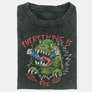 Retro Everything Is Fine Tshirt, Humor Gift, Joke Graphic Tee, Cute Xmas Gifts