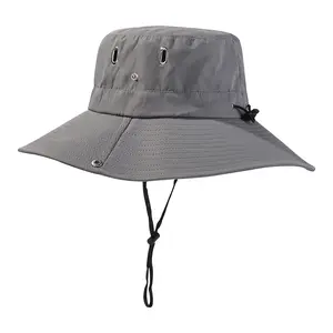 Outdoor Sun Bucket Hat: Fishing Walking Hiking Boonie Hats for Men Women - Wide Brim Unisex Lightweight Breathable Hat Gift