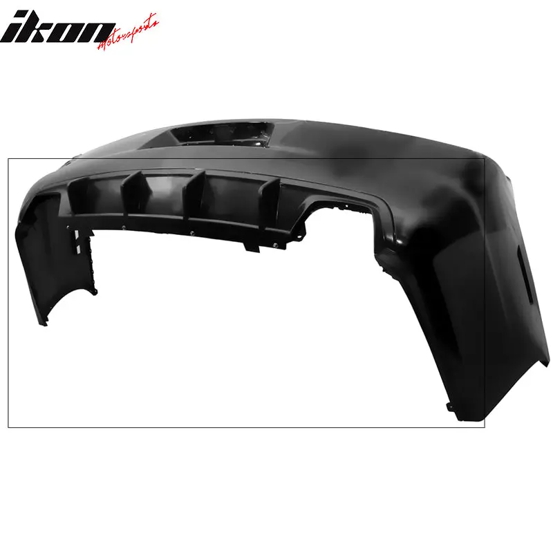 Fits Dodge Charger 2011-2014 4 Fin Rear Bumper Diffuser Unpainted Black PU