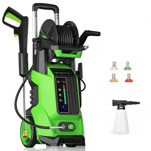 Electric Pressure Washer, 4500 PSI 3.2 GPM Pressure Washer with 4 Interchangeable Nozzles and with Adj-15-Level Touch Screen Effortlessly Car Water Washer for car, home, driveway, yard, outdoor, gutter, pool, brick Cleaning
