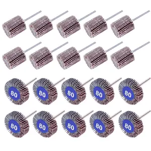 20PCS Sander Brushes, Grinding and Polishing, 80 Grit Flap Sanding Wheel, 1/ 8inch Shank Flap Wheels for Drill, Die Grinder Flap Wheel, Flap Wheel Sander for Drill