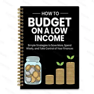 1 Personal Finance Notebook for Low-Income Individuals, A5 Budget Planning Manual, Budget tracker, Savings, Includes Monthly Budget, Expense Tracking, Financial Goal Setting, Money Management, Portable, Durable