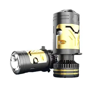 2PCS High Power 6000K H4 LED Projector Headlights Plug and Play For Car And Motorcycle 400W 170W Dual Beam Conversion Lens 12V 4574 Laser Chip