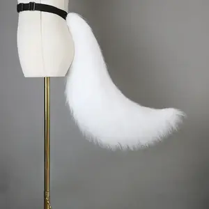 Fluffy Handmade Cute Lolita Plushy Dog Cat Fox Tail Girl Plush Tails Belt Cat Ear Anime Performance Cosplay Accessories Kid Gift Masks