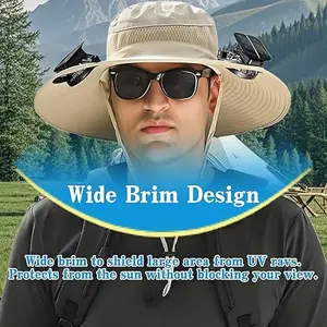 Khaki fan hat