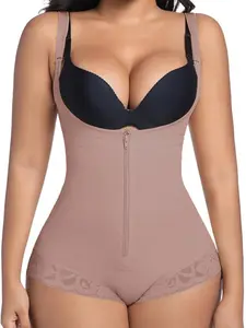 SY Fajas Colombian Shapewear For Women, Underwear, Womenswear, Tummy Control Fajas Colombianas Body Shaper Zipper Backless Open Bust Bodysuit, Waist Trainer, Suitable For Various Occasions