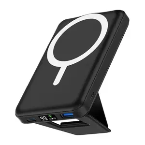 Magnetic Power Bank, Portable power chargers, 10000mAh Folding Wireless Portable Charger with USB-C Cable, For Smartphone & Cellphone 22.5W PD Fast Charging for iPhone 17/16/15/14/13/12 Pro/Pro Max/Plus/Mini Multi-Port Magsafe Battery Pack Dual-Port