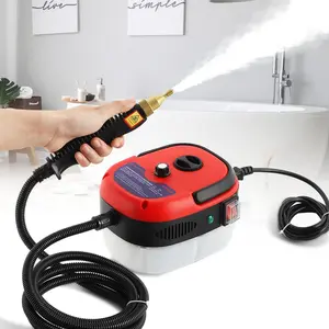 High Pressure Cleaner, 2500W High Temp Steamer Machine Humidity For Home Use Car Detailing (110V, Red)