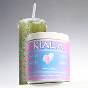 Kiala Nutrition Super Greens Powder Carnival Candy Flavor 30 Servings Organic Antioxidants & Bloat Relief for Digestive Health & Skin Care