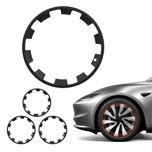 VEVOR Hubcaps Wheel Covers for 2025 Tesla Model Y, 20 Inch Set of 4 Wheel Rim Cover Hubcaps OEM Style Replacement, R20 Size Snap On Car Hub Caps, Premium Sturdy 10-Spoke ABS Tire Rim Caps, Matte Blac