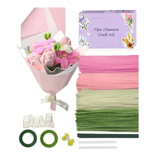 400 count Pipe Cleaner Flower Kit,  Pipe Cleaners Bulk, 4 Color Fuzzy Sticks Set for   Making, Thick Chenille Stems for Arts DIY Craft as  ()