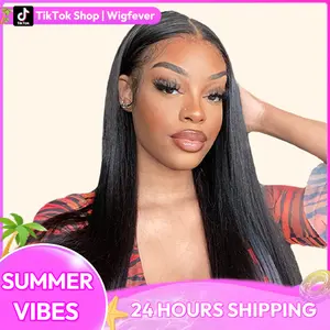 Wigfever 9*6 M-Cap Long Hair Wear Go Real Glueless Silky Straight Wigs Pre Bleached And Pre plucked Hairline Lace Front Human Hair Wigs Beginner Friendly #SummerVibe