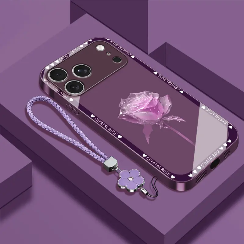 Brand new premium phone case,For iPhone 17/16/15/14/13/12/11 Pro Max Plus and Samsung models (S25, S24, S23, S22, S21, S20,A series) Free four-leaf clover lanyard，drop-proof and fingerprint-resistant，simple and elegant design，multiple colors available 995