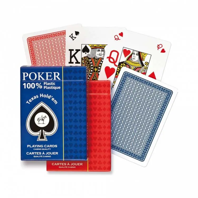 Piatnik 100% Plastic Waterproof Playing Cards - Card Games, Texas Hold'em, with Corner Index, Fully Plastic Construction
