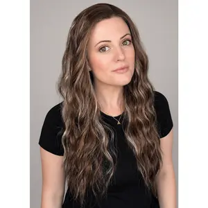 CARKIRA Remy Snickers Bar 22 Inch 13x4 Lace Front Synthetic Wig Glueless Natural Hairline Heat-Friendly