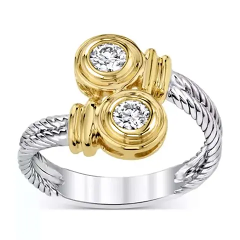1 PC Luxury Cubic Zirconia Round CZ Beautiful Rings For Women For Valentine's Day Gift Wedding Anniversary Party Jewelry Elegant Everyday Ring