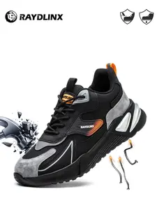 Steel toe shoes for man Anti-Puncture Lightweight Comfortable Breathable Mesh Odor-Resistant Work Site Protection Footwear，work shoes for woman Safety Work Sneakers
