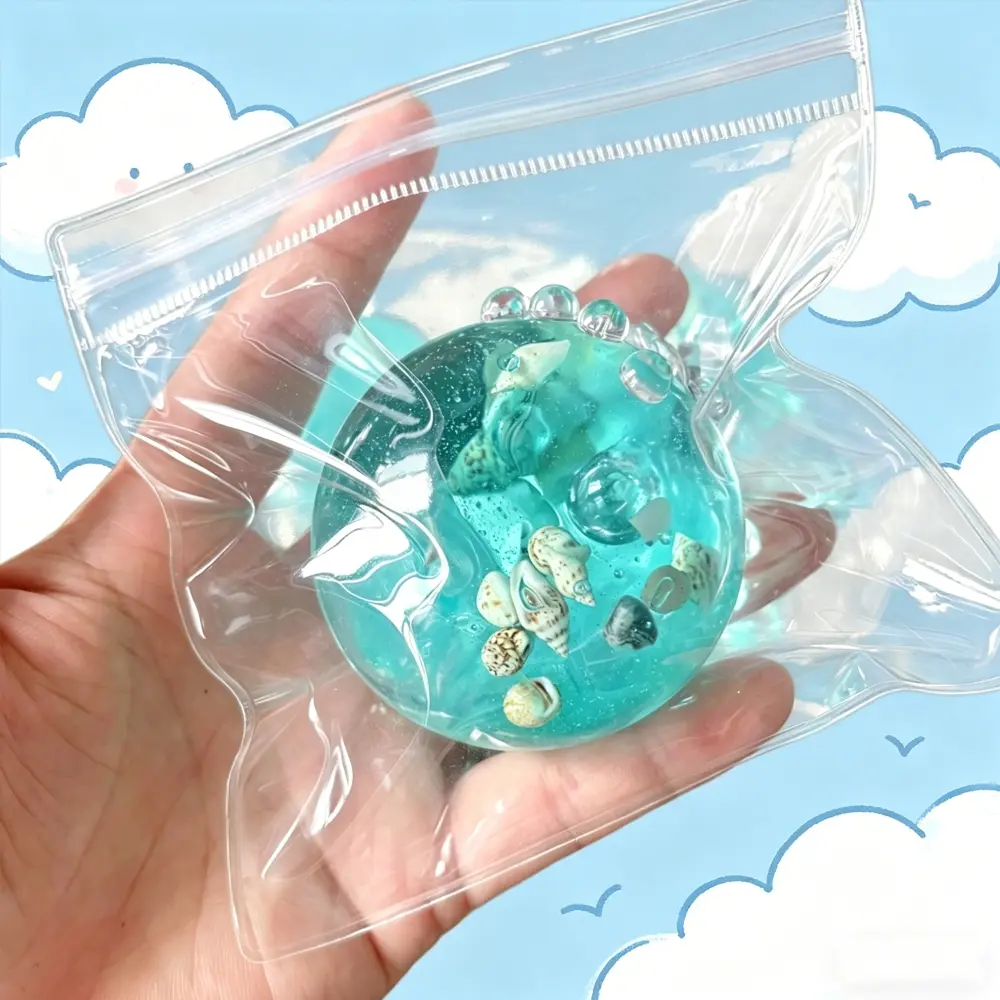 Ocean Shell Ball Design Stress Relief Toy, Sensory Creative Slow-Return Squeeze Fun, Perfect Classroom Reward, Party Gift Idea, Kids' Fidget Toy