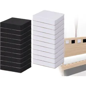 Anti Shake Headboard Stoppers for Bed Against Wall,Bed Noise Stopper,Headboard Bumpers to Prevent Hitting Walls,Wall Protector for Furniture,Square EVA Headboards Stabilizer Pad,Black and White-20 Pcs