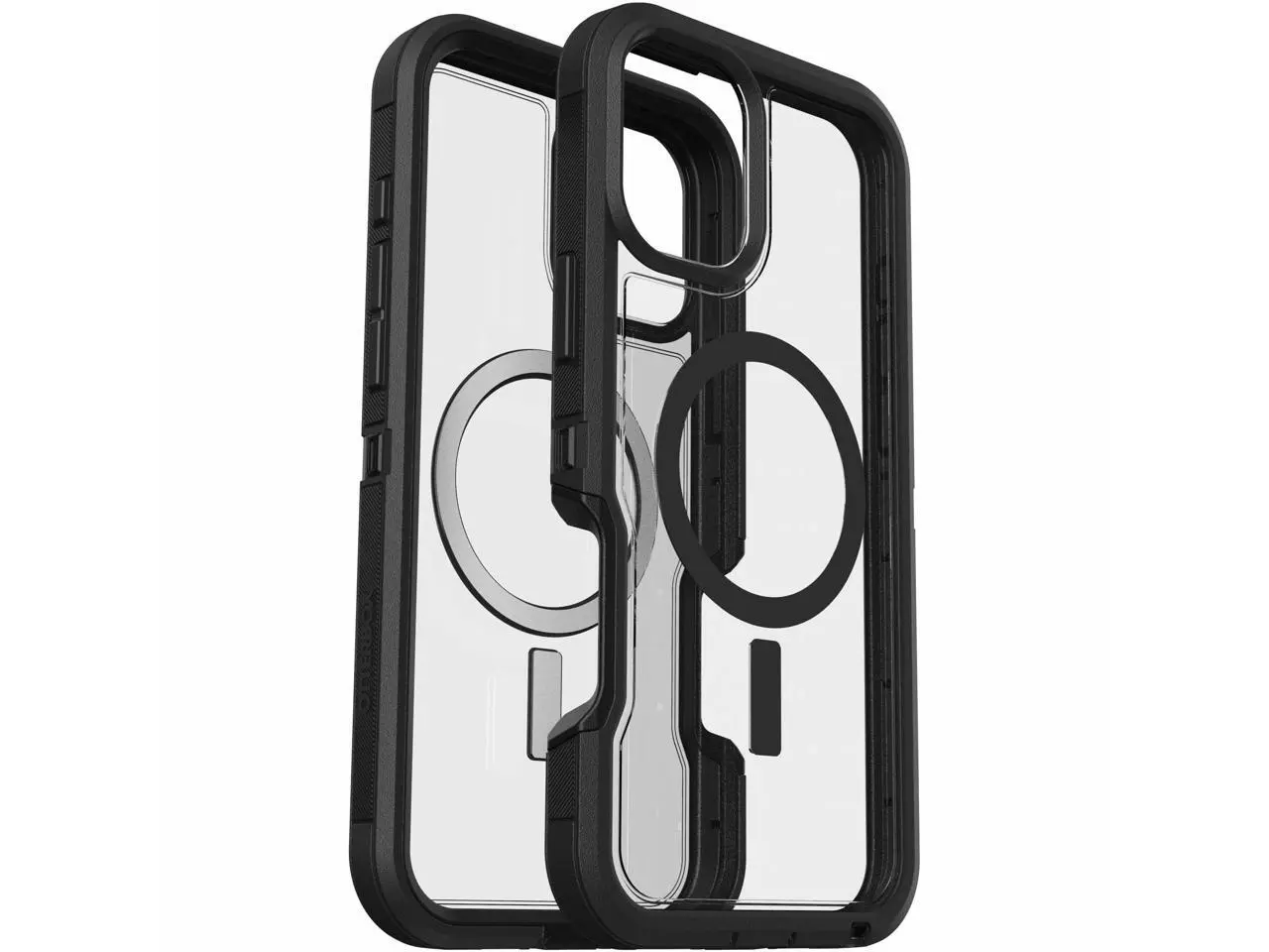 OtterBox Defender Series Pro XT for MagSafe, iPhone 16 Plus Case, Clear with Dark Side