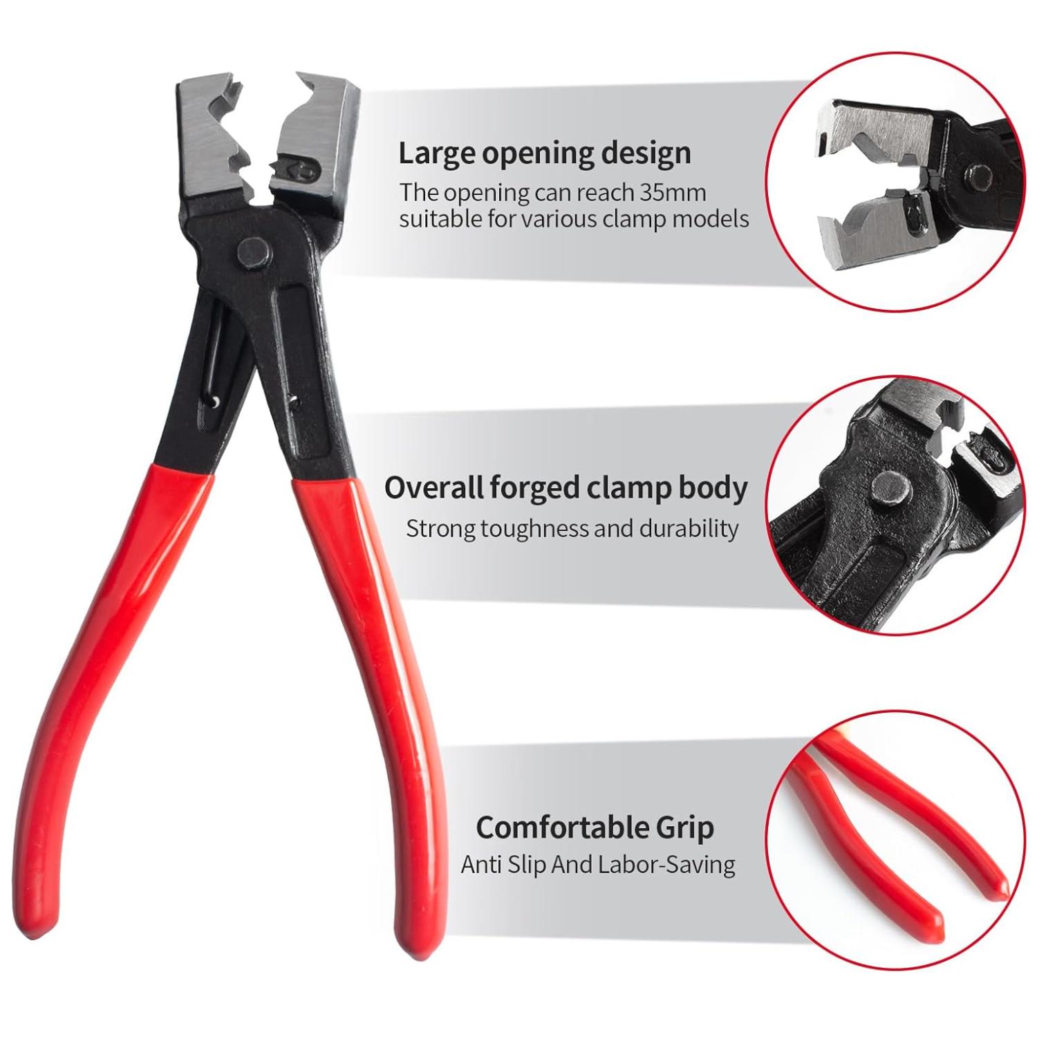 1PCS Automotive Electrical Disconnect Pliers, Auto Repair Pliers, Hose Clamp Pliers, Car Trim Clip Removal Pliers, Wire Terminal Removal Tool, Professional Automotive Repair Tools