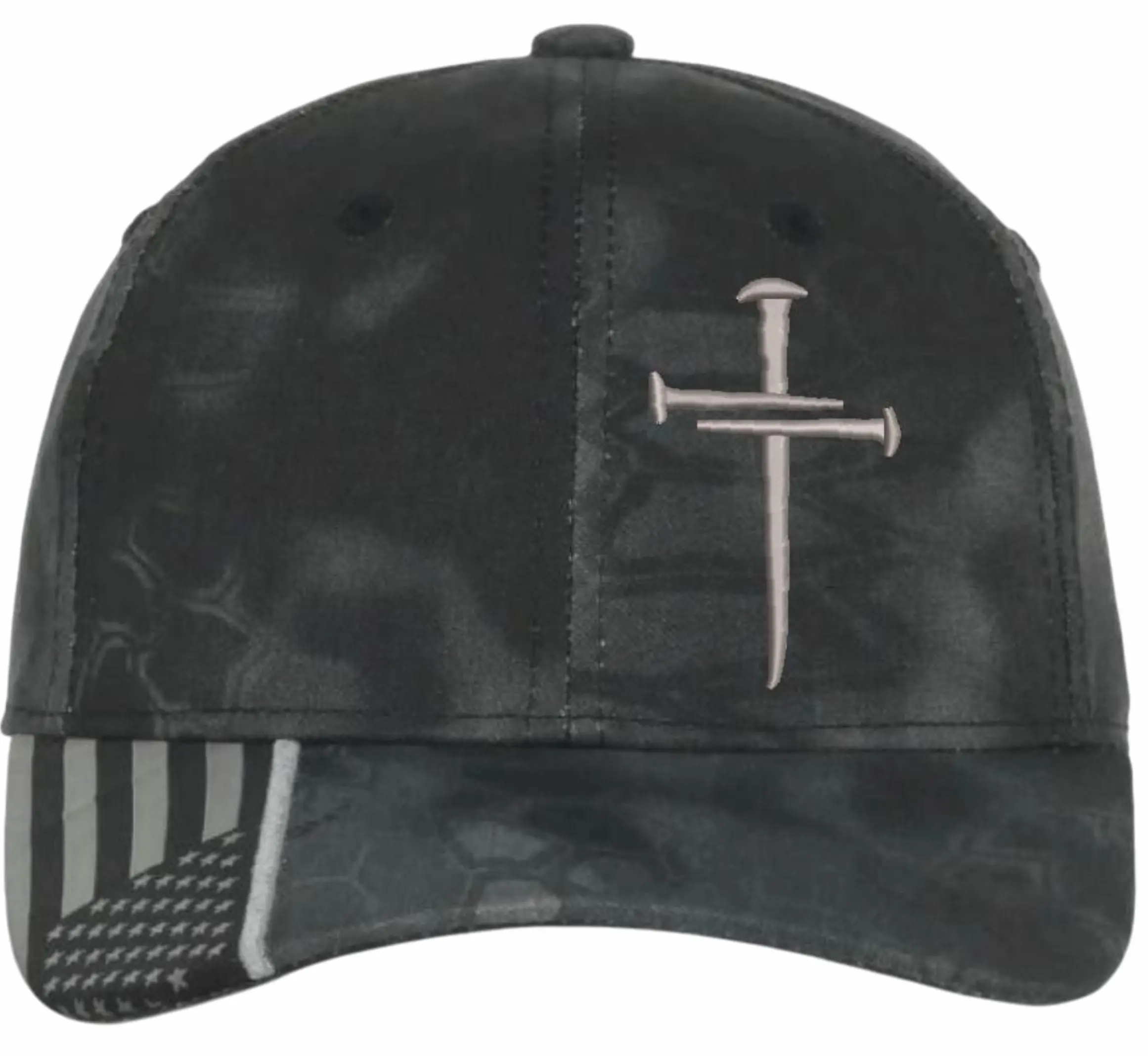 Kryptek Typhoon Cotton Snap Baseball Cap - Christian Hat, Unisex Casual Faith Fashion, Rooted in Christ Christmas Ornament, Free 4" Cross Decal, Versatile, Machine Washable