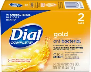 Dial Gold Antibacterial Bar Soap, 2-Pack of Soap for Odor Protection and Skin Care Daily Comfort Cleansing Body Wash