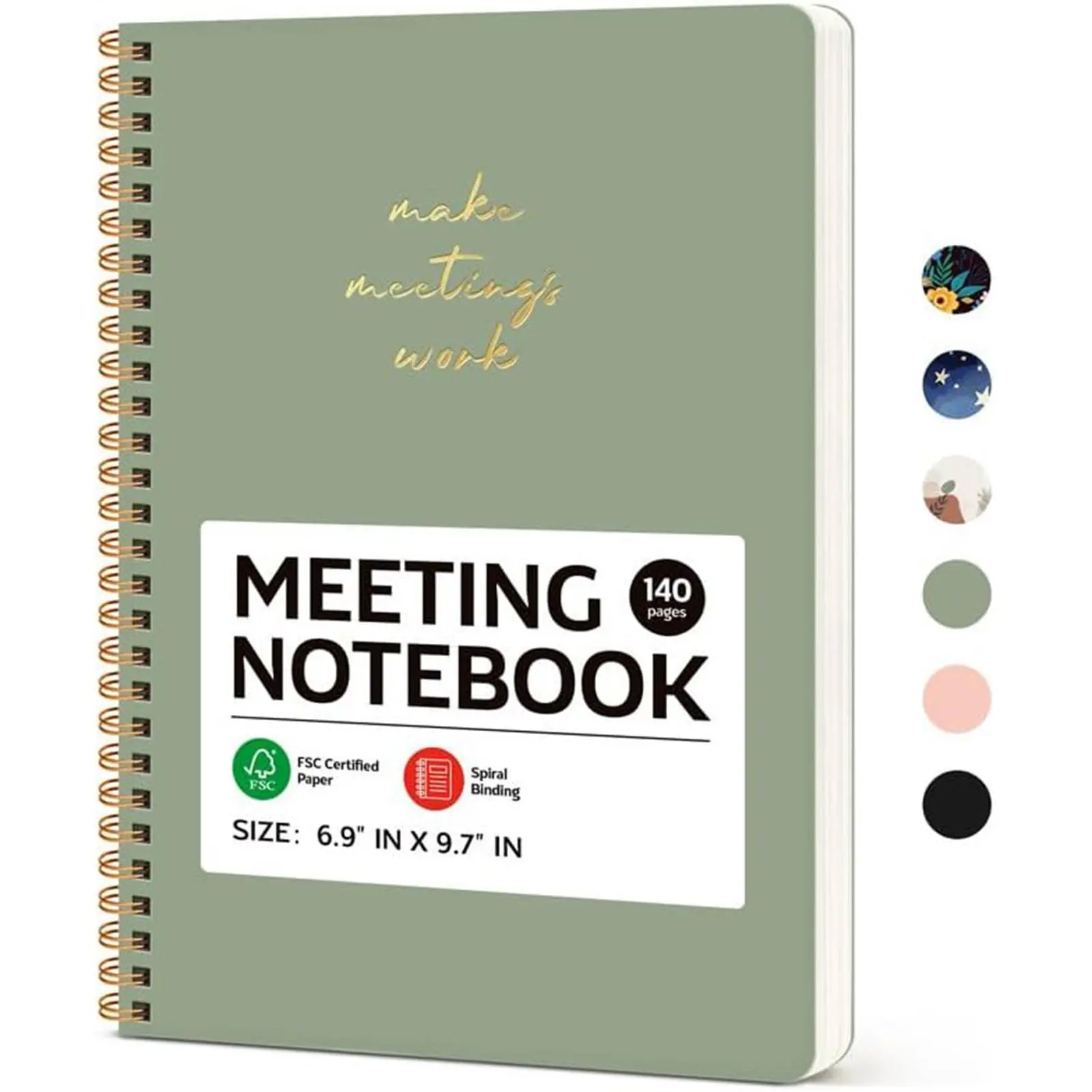 Simplified Meeting Notebook For Work Organization - Easily Take Notes And Keep Agendas on Track - The Perfect Office Planner Supplies for Women & Men to Professionally Manage Business Projects