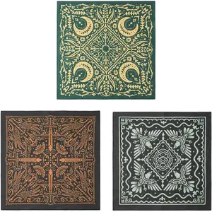 GT BANDANA 22"x22" Multi-Purpose Bandana 100% Cotton Headband, Scarf, Neckerchief for Men & Women(3-Pack)