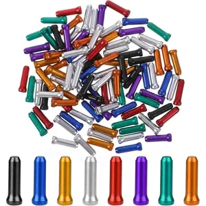 100pcs Bicycle Cable End Caps, Bike Cable End Caps, Bicycle Cable Ends Crimps Bike Brake Cable End Tips Cycling Caps Shifter Inner Cable Tips bike wire caps End Cap Crimps for Road Mountain Bicycle