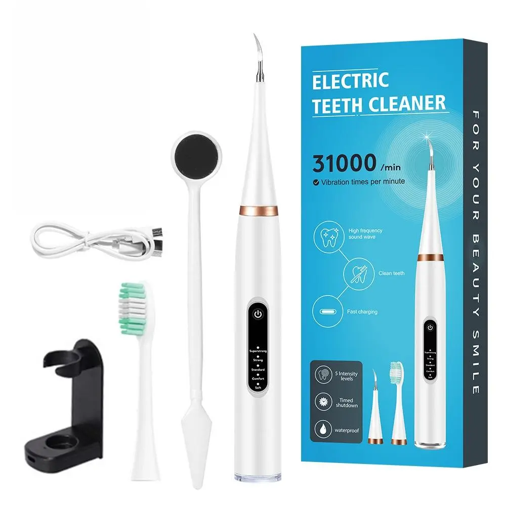 Sonic Vibration Oral Dental Scaler - 31000/min Waterproof Electric Tooth Cleaner, Plaque Removal Tool for Calculus/Tartar Elimination
