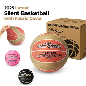Colorful Fabric-Covered Silent Indoor Basketball, noise-free design for quiet play at home, no inflation needed, not vacuum compressed, high bounce for good hand feel, safe for kids and adults, great for indoor training and daily fun.