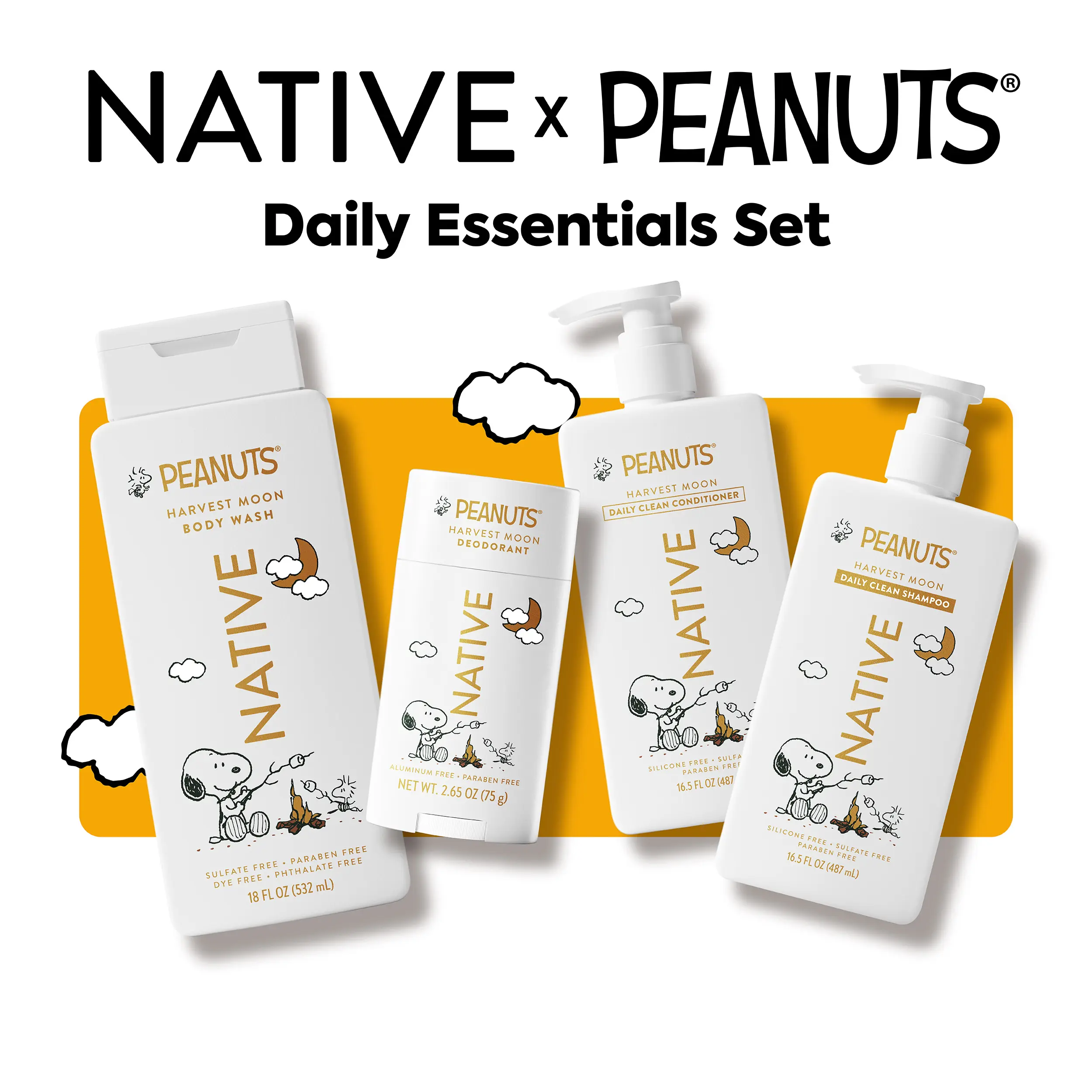 NATIVE Daily Essentials Set – Deodorant, Body Wash, Shampoo & Conditioner NATIVE Daily Essentials Set – Deodorant, Body Wash, Shampoo & Conditioner