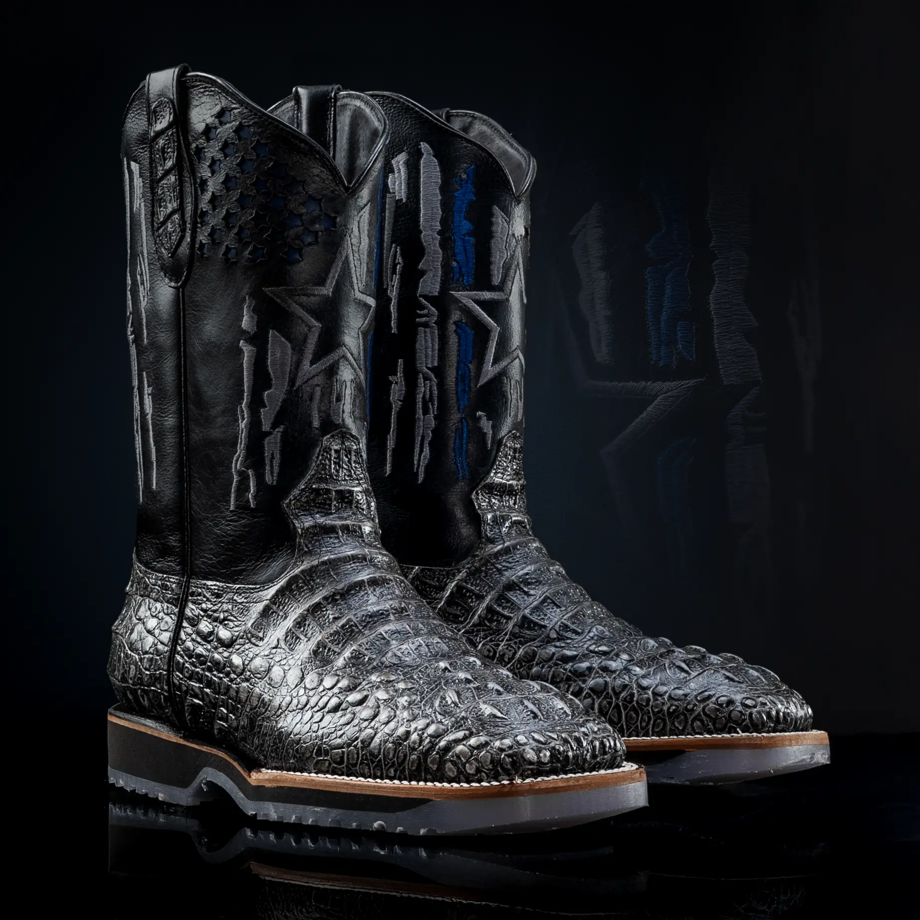 Men's Alcatraz Pro 11' Caiman Tribute Shield Work Boots Brown Full Grain Leather Oil Water Resistant Abrasion Resistant Rubber Toe Closed Toe Decor Chef Bota Pedal Insole