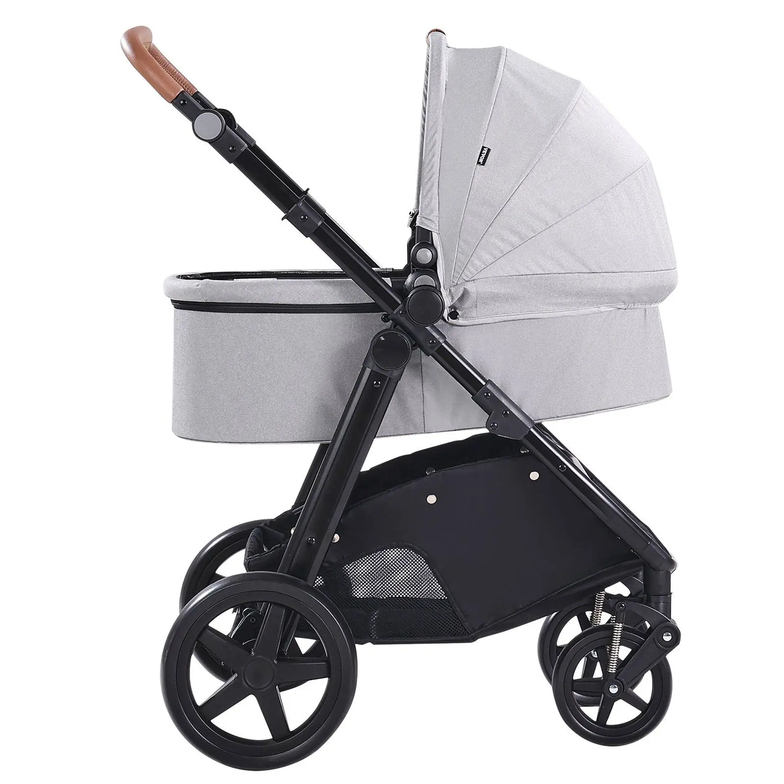 Stroller Travel System With Bassinet Playard Baby Combo Set Light Gray