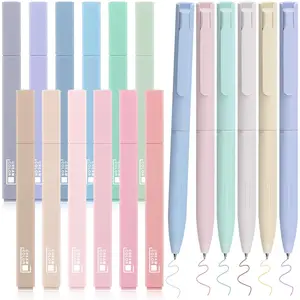 12 Pastel Bible Highlighters and 6 Multicolor Fineliner Pens Set, Cute Aesthetic Assorted Colors Markers for Bible Journaling Notes Office School Study Supplies, Quick Dry