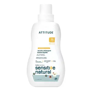 Attitude Unscented Liquid Laundry Detergent; EWG Verified, Vegan, and Naturally Derived