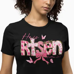 He is Risen Pink Tee