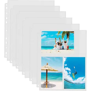 30 Pack 4x6 Photo Sleeves for 3 Ring Binder (180 Pictures), Heavy Duty Plastic Album Refill Pages, Clear Archival Sheets 8.5x11