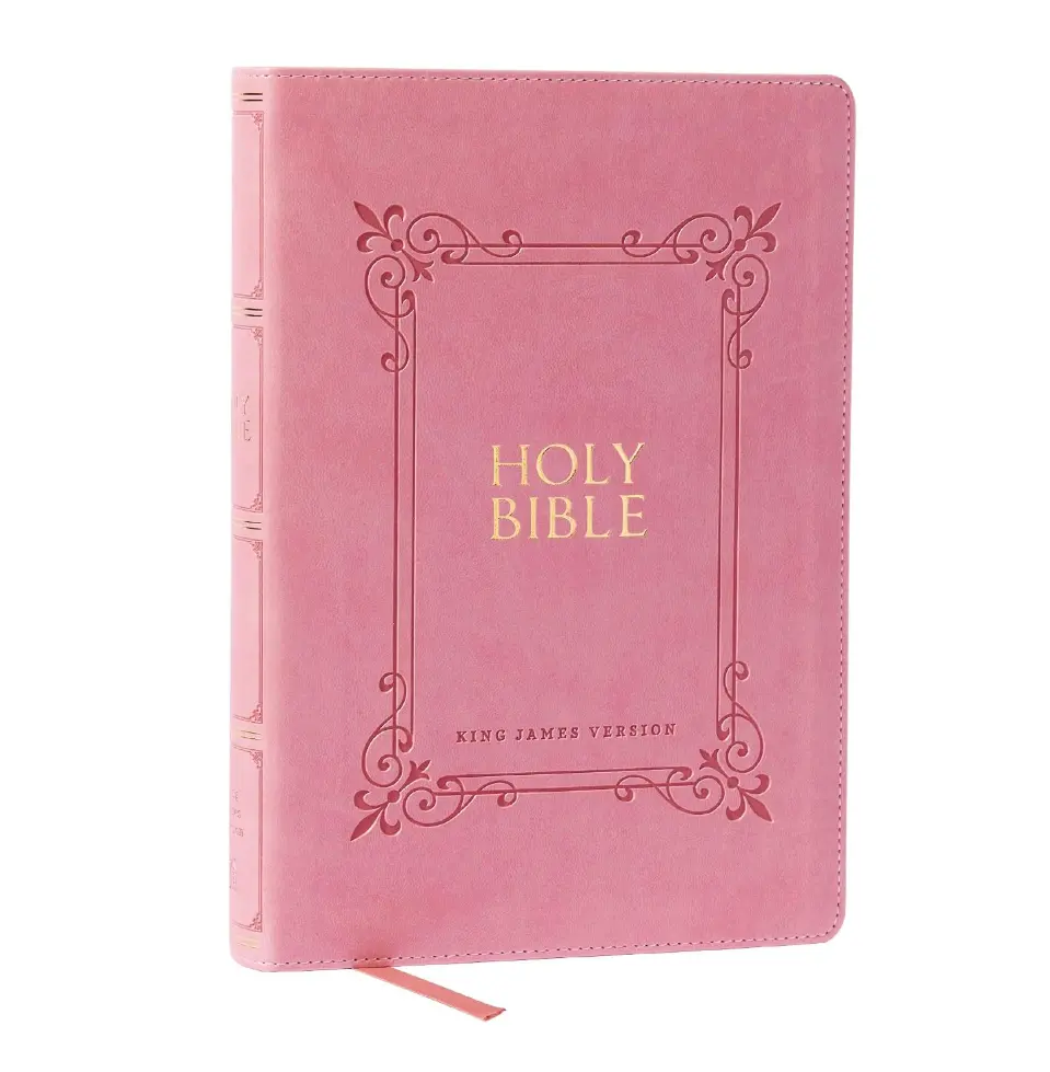 KJV Holy Bible: Large Print with 53,000 Center-Column Cross References, Pink Leathersoft, Red Letter, Comfort Print: King James Version