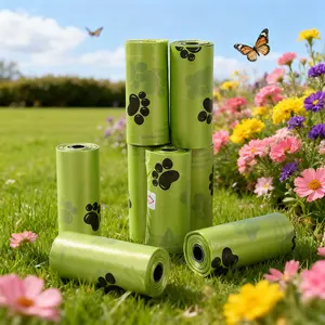 Best Pet Supplies Dog Poop Bags (150 Bags) for Waste Refuse Cleanup, Doggy Roll Replacements for Outdoor Puppy Walking and Travel, Leak Proof and Tear Resistant, Thick Plastic - Assorted Colors