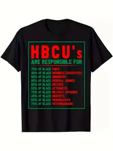 HBCU Pride T-Shirt - Black History Month Graphic Tee with HBCU Success Stats, 100% Soft Breathable Unisex S-5XL Sizes, Retro HBCU Alumni Apparel for Men & Women, Casual College Graduate Outfit