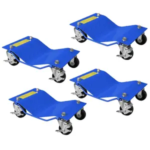 Car Dolly Set of 4, 6000LBS Heavy Duty Wheel Dolly Set for Moving Cars, Car Mover Wheel Dollie Cart Moving Cars, Trucks, Trailers, Motorcycles, Dirt Bike, Blue