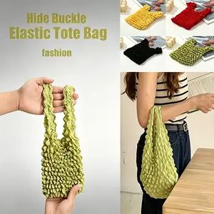 1/2-Pack Super-Capacity Mini Shopping Bags – Expandable Tote for Women | Extra-Large Foldable "Bubble" Bag | Versatile Hand & Shoulder Carry