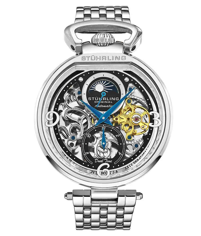 Modena 4032 Men's 46mm High-End Automatic Skeleton Watch - Stylish Stainless Steel Wristwatch, Fashion Men's Timepiece with Premium Build, High End Watch, Stylish Watches