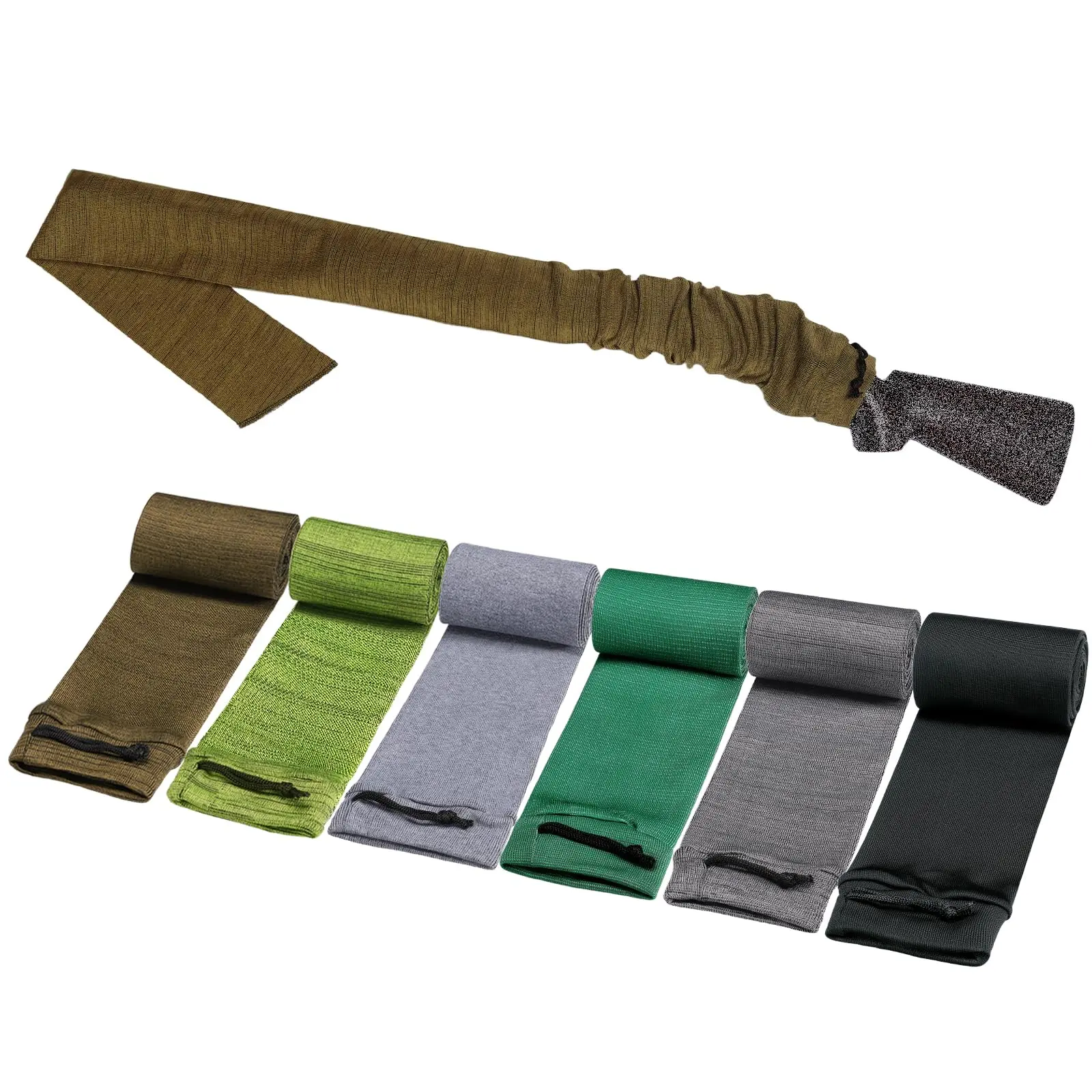 CVLIFE 6-Pack 54 in Full-Length Silicone-Treated Gun Socks, Soft Stretch-Fit Wrap-Around Rifle/Shotgun Storage Sleeves, Fits Scoped & Standard Barrel Models (Hunt Gear, Sports & Outdoor Storage Accessories)